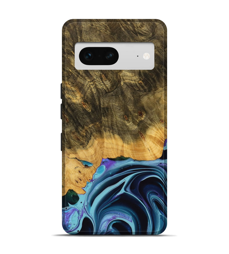 Pixel 7 Wood Live Edge Phone Case - Justine (Blue, 738053)