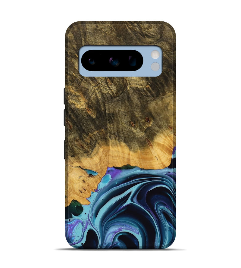 Pixel 8 Pro Wood Live Edge Phone Case - Justine (Blue, 738053)