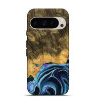 Pixel 9 Wood Live Edge Phone Case - Justine (Blue, 738053)