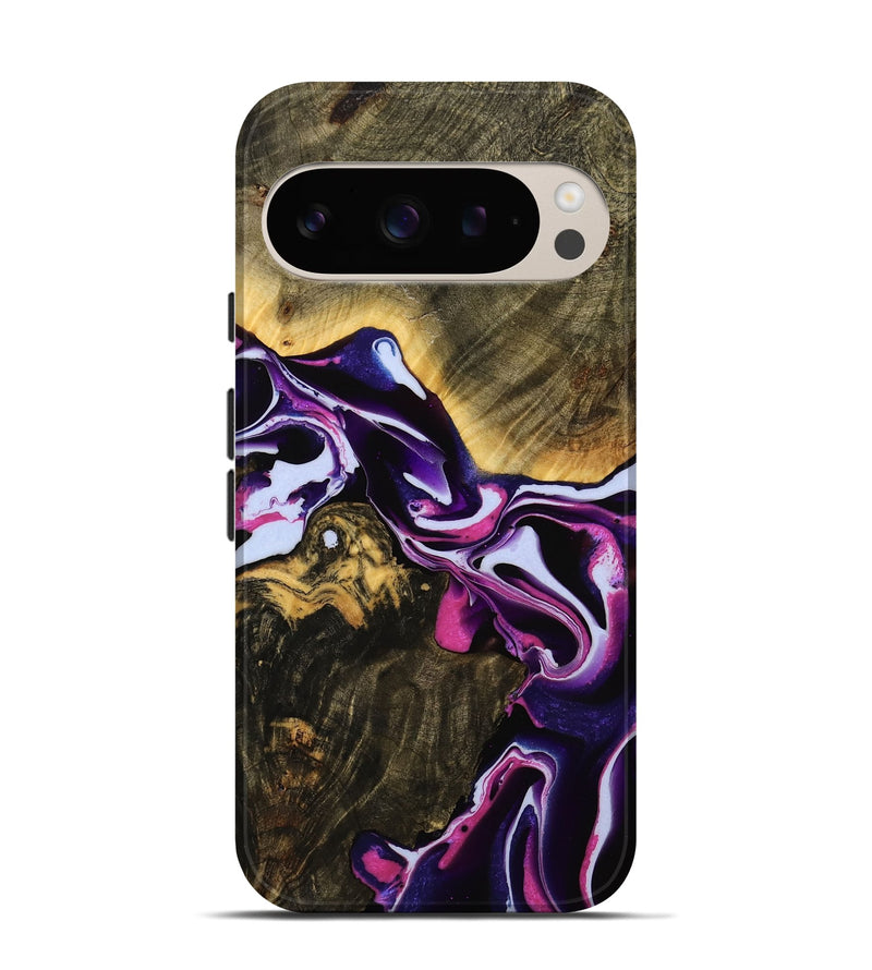 Pixel 9 Wood Live Edge Phone Case - Alev (Purple, 738055)