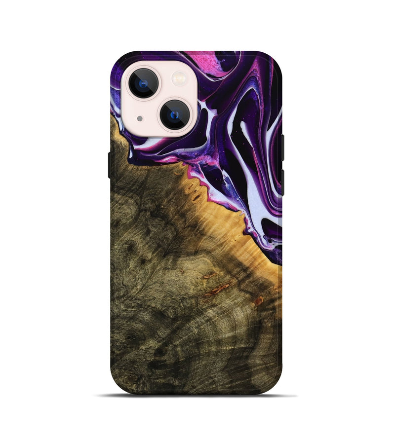 iPhone 13 mini Wood Live Edge Phone Case - Malissa (Purple, 738056)