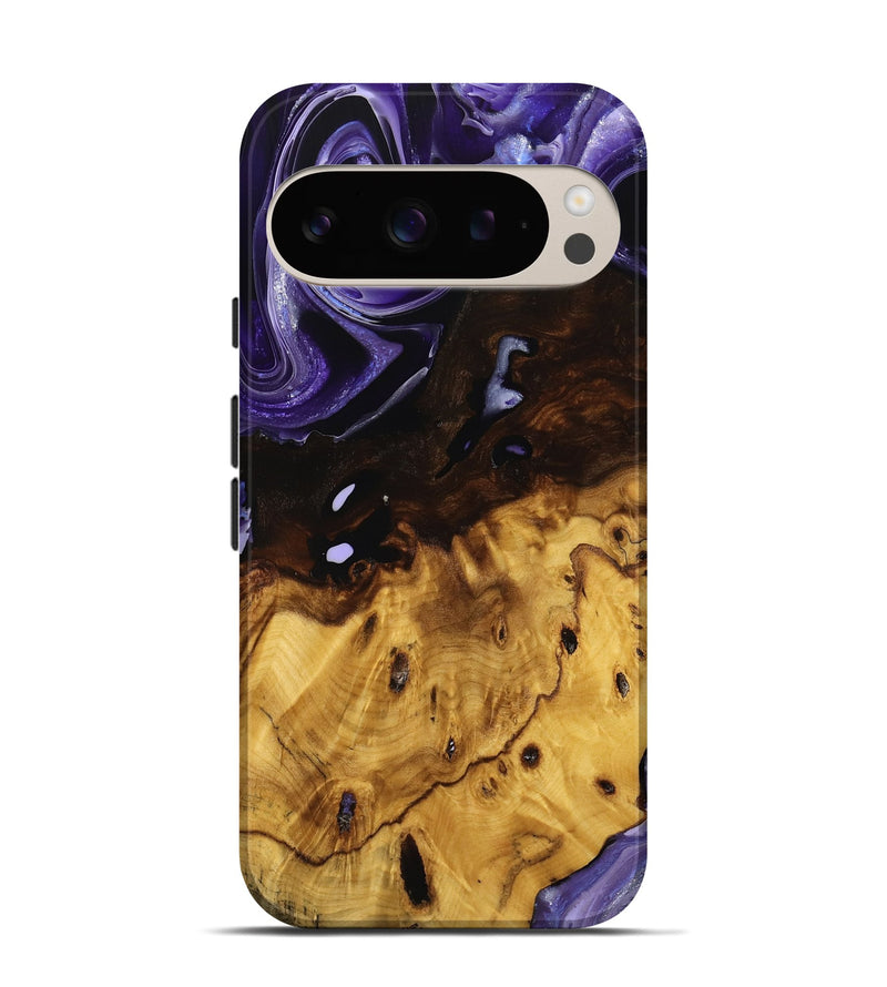 Pixel 9 Wood Live Edge Phone Case - Allys (Purple, 738057)