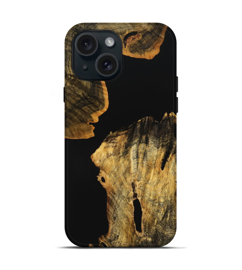 iPhone 15 Wood Live Edge Phone Case - Mardi (Wood Burl, 738060)