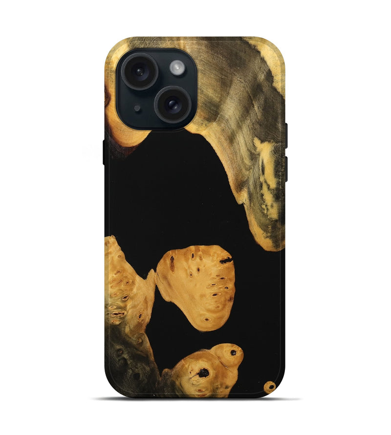 iPhone 15 Wood Live Edge Phone Case - Auria (Wood Burl, 738061)