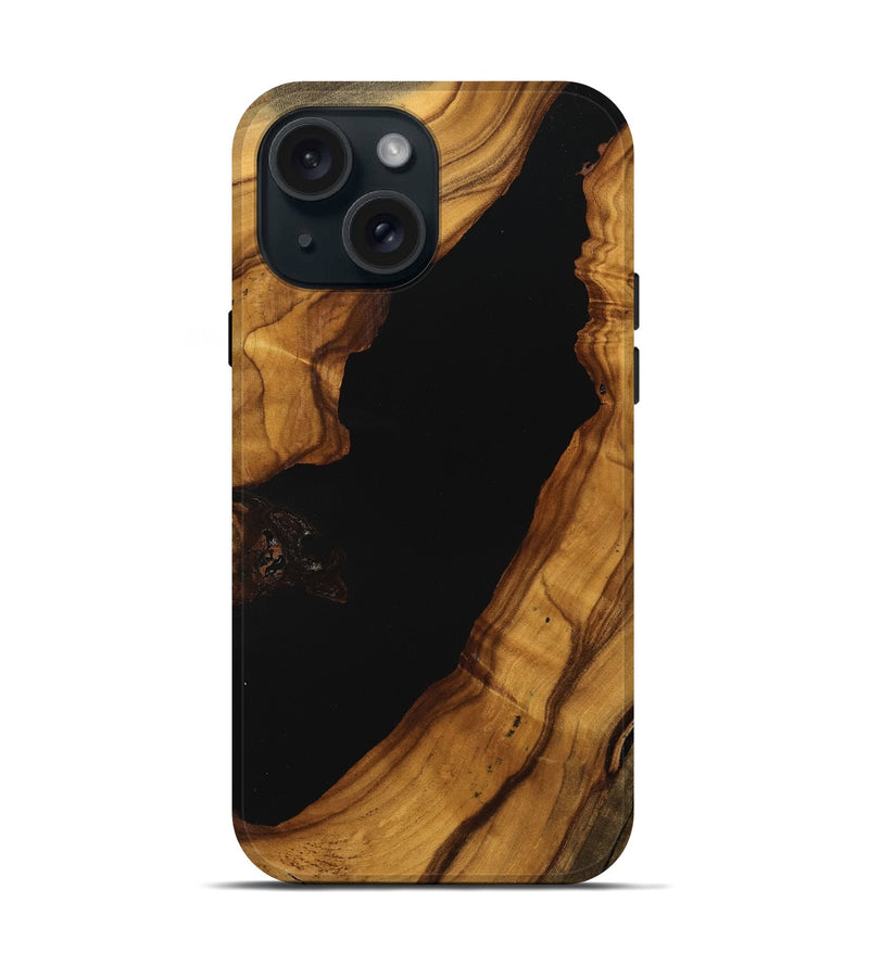 iPhone 15 Wood Live Edge Phone Case - Enos (Wood Burl, 738064)