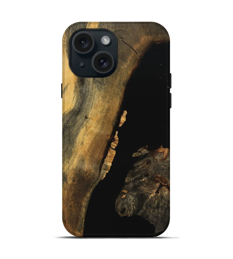 iPhone 15 Wood Live Edge Phone Case - Dania (Wood Burl, 738065)