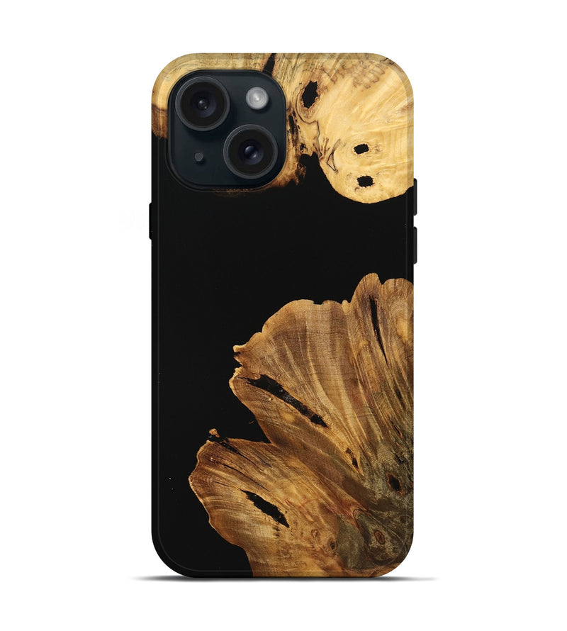 iPhone 15 Wood Live Edge Phone Case - Hing (Wood Burl, 738068)