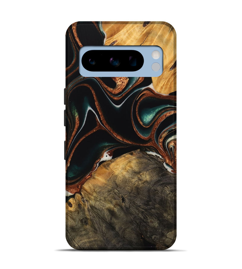 Pixel 8 Pro Wood Live Edge Phone Case - Amya (Green, 738071)