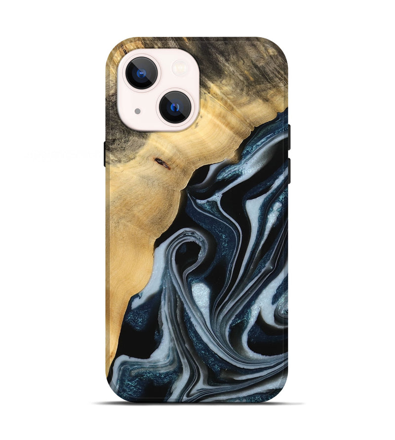 iPhone 13 Wood Live Edge Phone Case - Kitson (Blue, 738076)