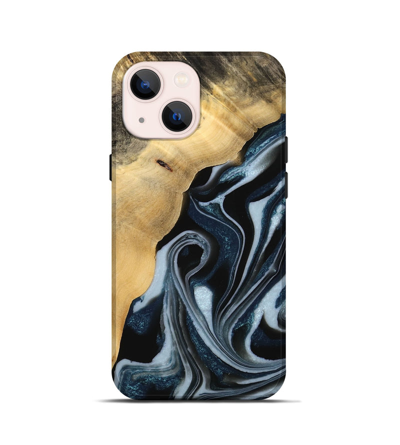 iPhone 13 mini Wood Live Edge Phone Case - Kitson (Blue, 738076)