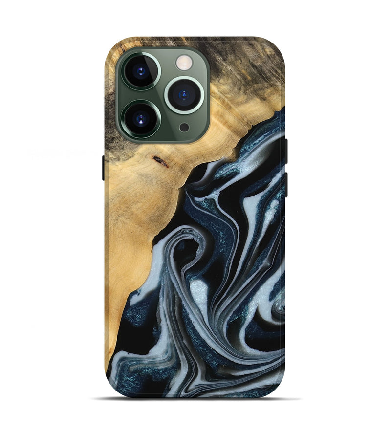 iPhone 13 Pro Wood Live Edge Phone Case - Kitson (Blue, 738076)