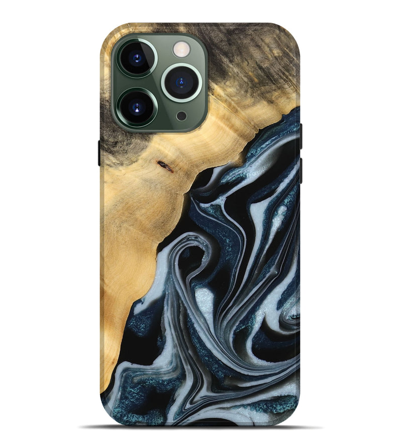 iPhone 13 Pro Max Wood Live Edge Phone Case - Kitson (Blue, 738076)