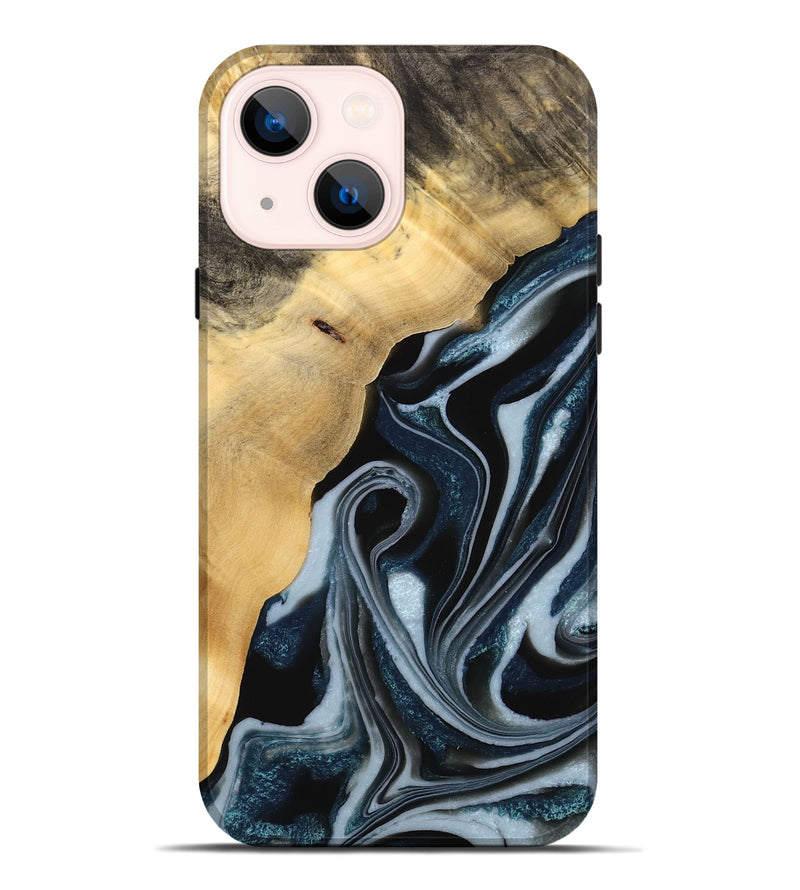 iPhone 14 Plus Wood Live Edge Phone Case - Kitson (Blue, 738076)