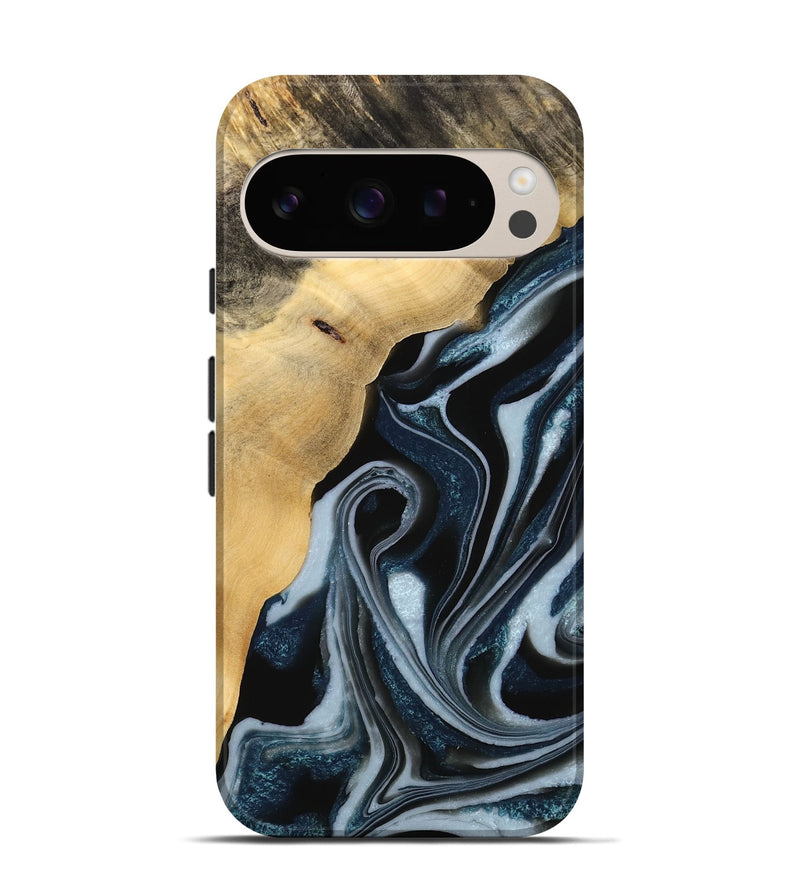 Pixel 9 Wood Live Edge Phone Case - Kitson (Blue, 738076)