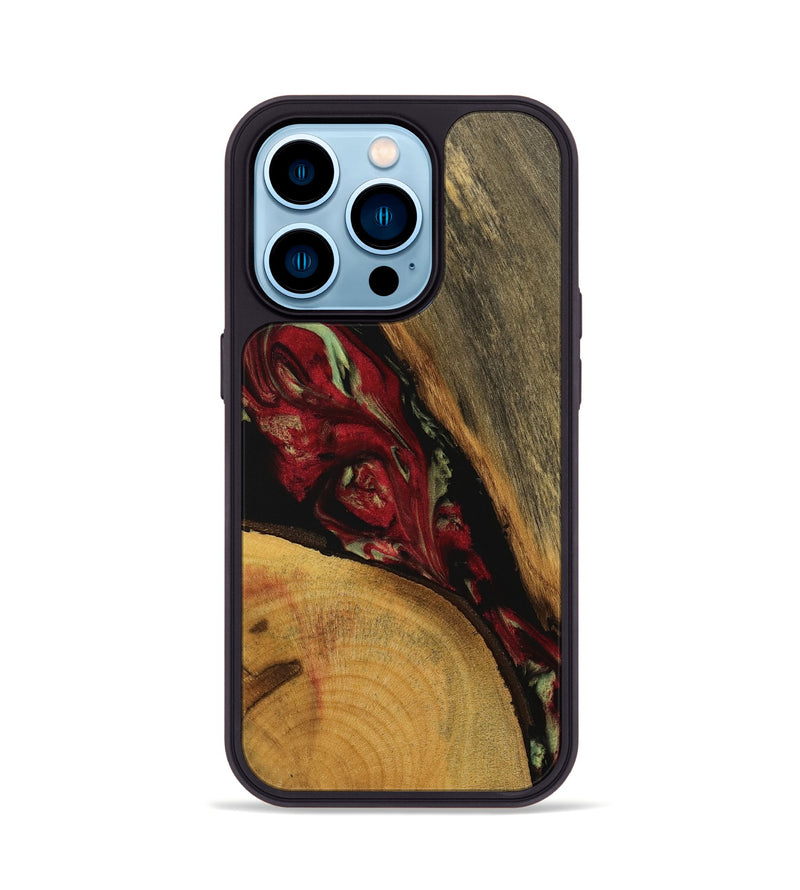 iPhone 14 Pro Wood Phone Case - Sibley (Red, 738111)