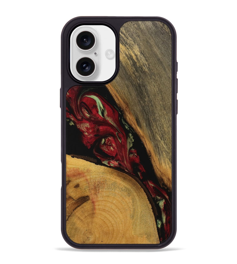 iPhone 16 Plus Wood Phone Case - Sibley (Red, 738111)