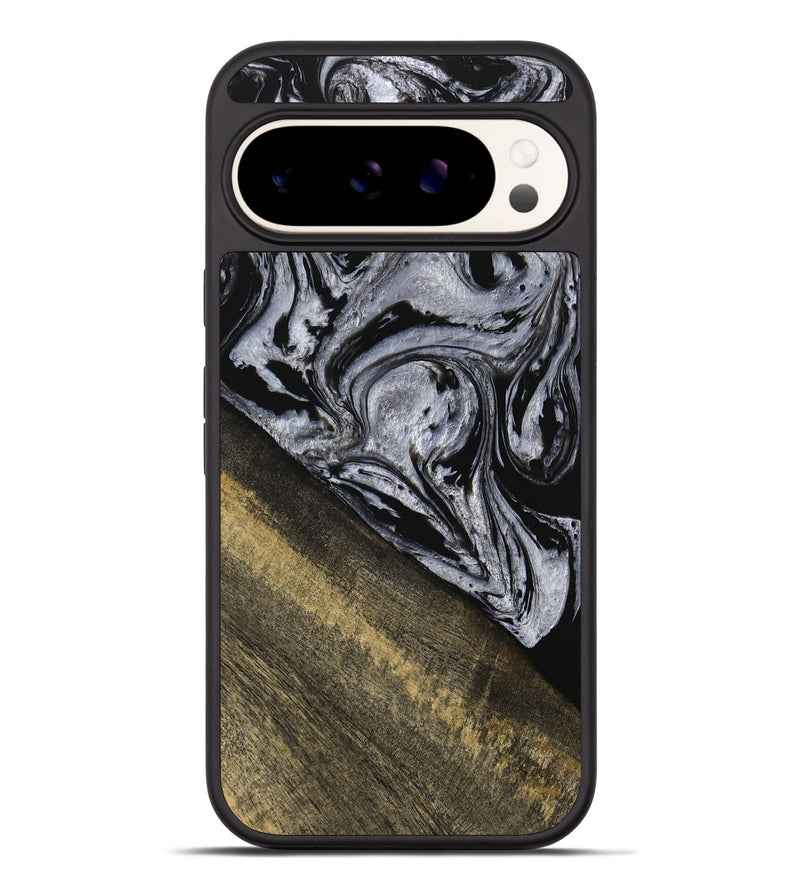 Pixel 9 Pro XL Wood Phone Case - Geer (Black & White, 738115)