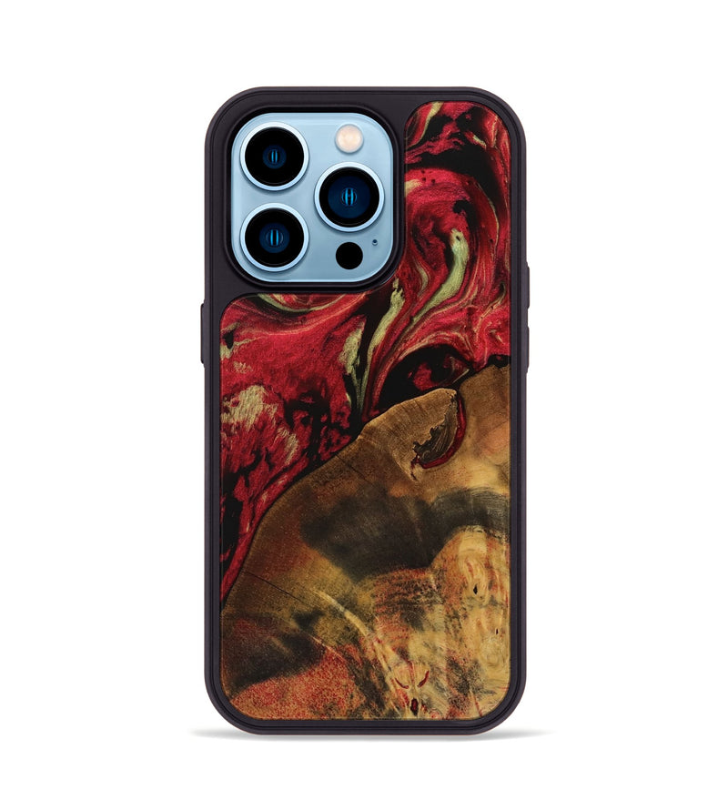 iPhone 14 Pro Wood Phone Case - Jarvis (Red, 738117)