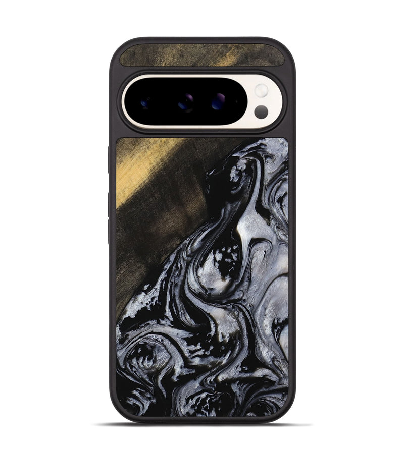 Pixel 9 Wood Phone Case - Marti (Black & White, 738121)