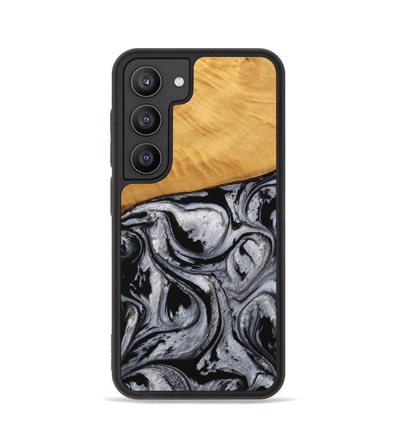 Galaxy S23 Wood Phone Case - Lexi (Black & White, 738143)