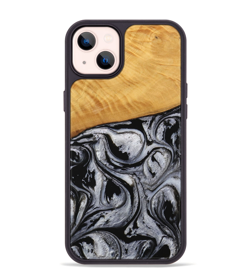 iPhone 14 Plus Wood Phone Case - Lexi (Black & White, 738143)