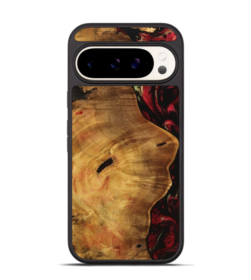 Pixel 9 Wood Phone Case - Jacqui (Red, 738145)