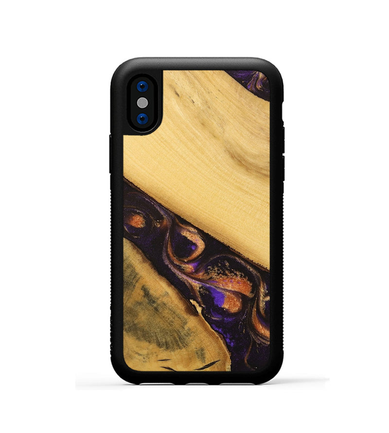 iPhone Xs Wood Phone Case - Hebert (Purple, 738163)