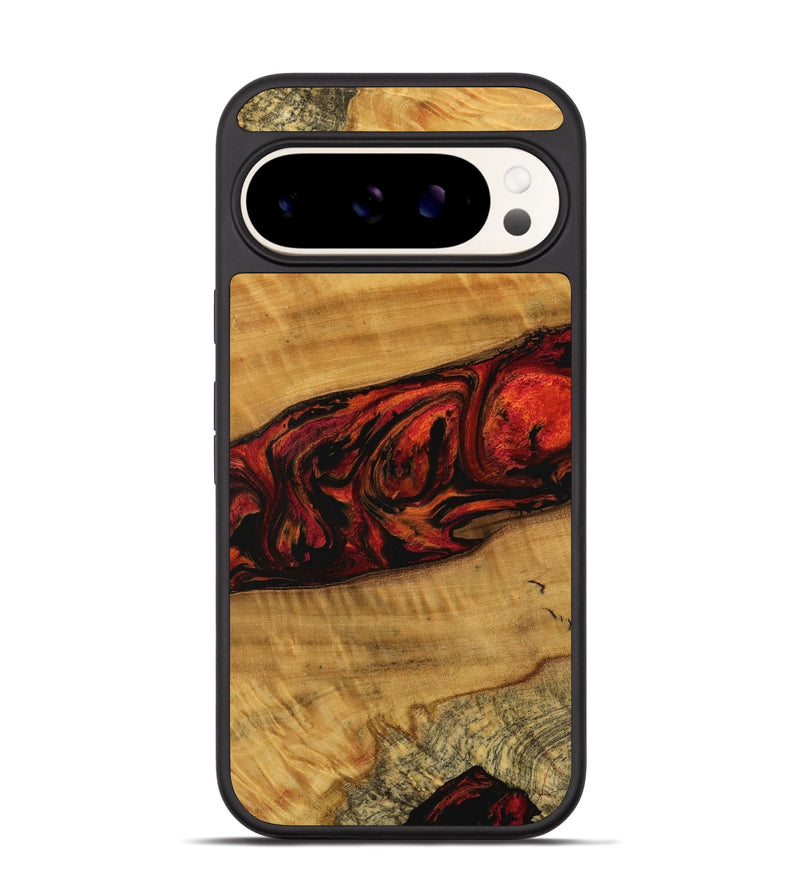 Pixel 9 Wood Phone Case - Gisella (Red, 738165)