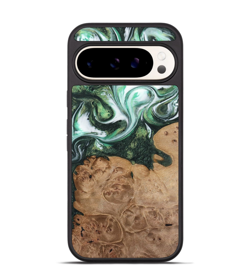 Pixel 9 Wood Phone Case - Roya (Green, 738175)