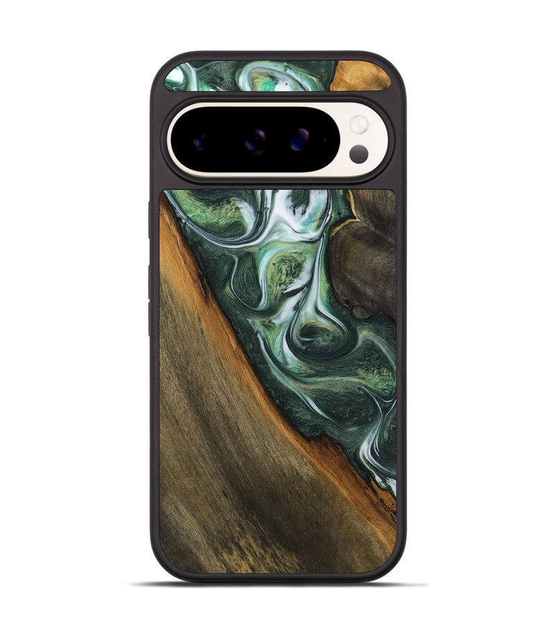 Pixel 9 Wood Phone Case - Lucetta (Green, 738192)