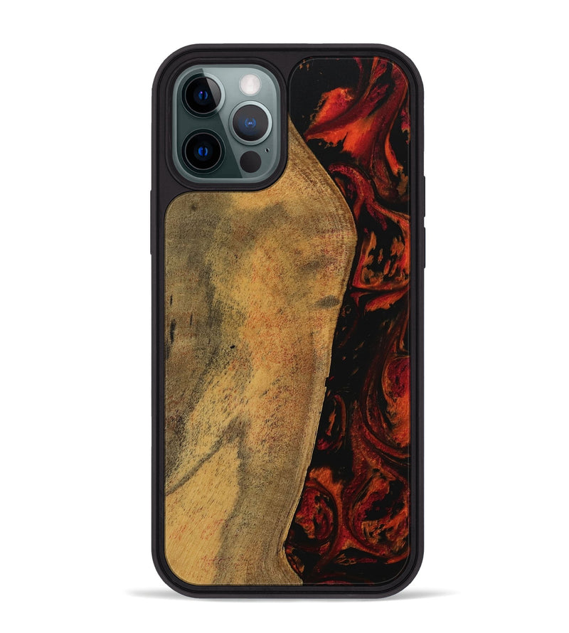 iPhone 12 Pro Max Wood Phone Case - Cesya (Red, 738200)