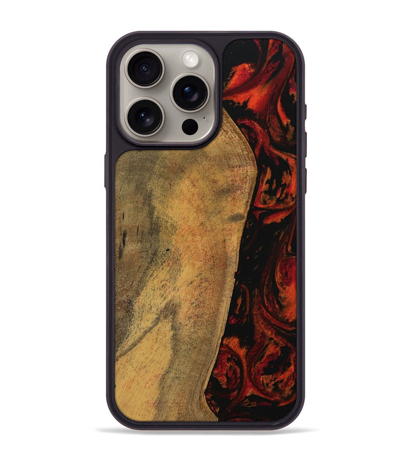 iPhone 15 Pro Max Wood Phone Case - Cesya (Red, 738200)