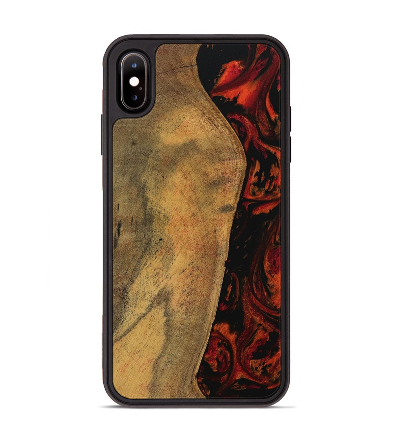 iPhone Xs Max Wood Phone Case - Cesya (Red, 738200)