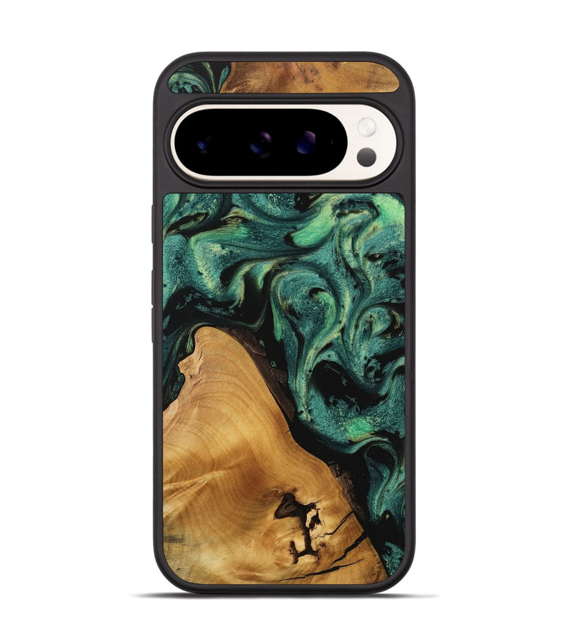 Pixel 9 Wood Phone Case - Trena (Green, 738216)