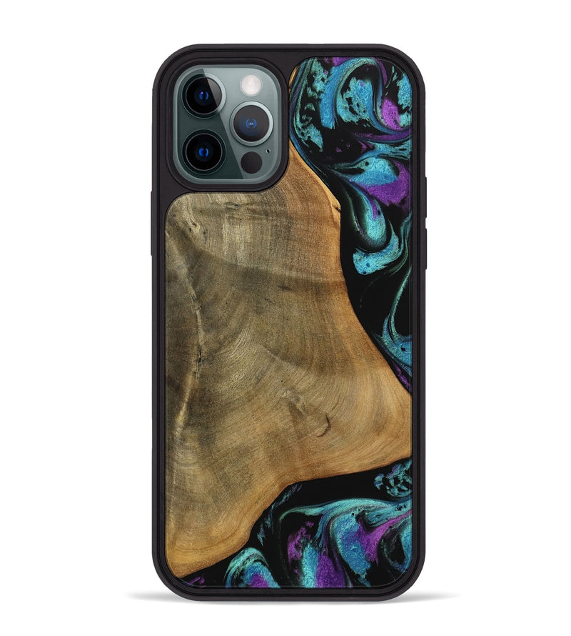 iPhone 12 Pro Max Wood Phone Case - Sula (Blue, 738218)