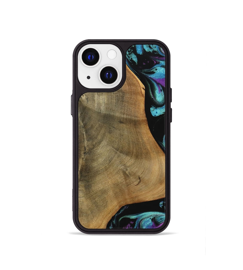 iPhone 13 mini Wood Phone Case - Sula (Blue, 738218)