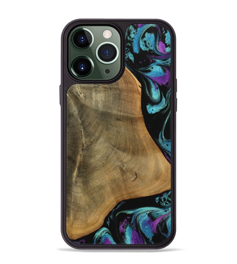 iPhone 13 Pro Max Wood Phone Case - Sula (Blue, 738218)