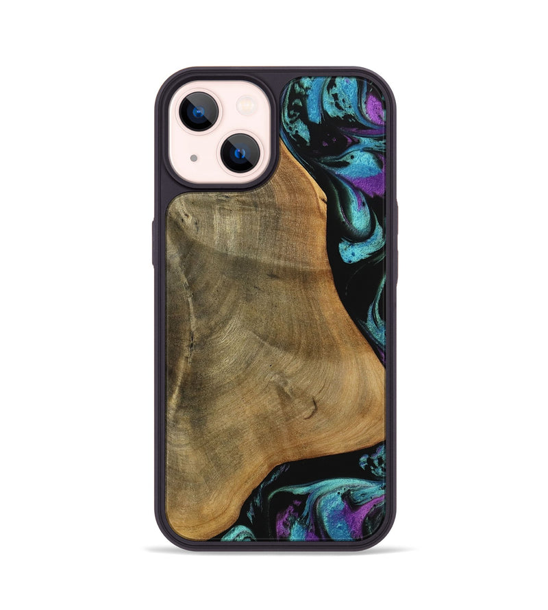 iPhone 14 Wood Phone Case - Sula (Blue, 738218)