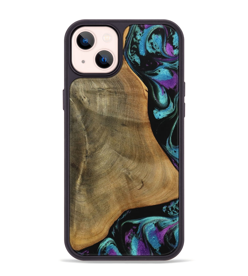 iPhone 14 Plus Wood Phone Case - Sula (Blue, 738218)