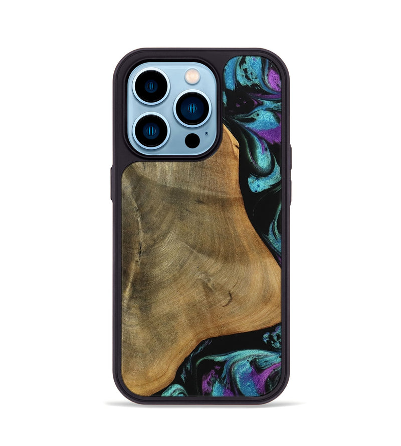 iPhone 14 Pro Wood Phone Case - Sula (Blue, 738218)