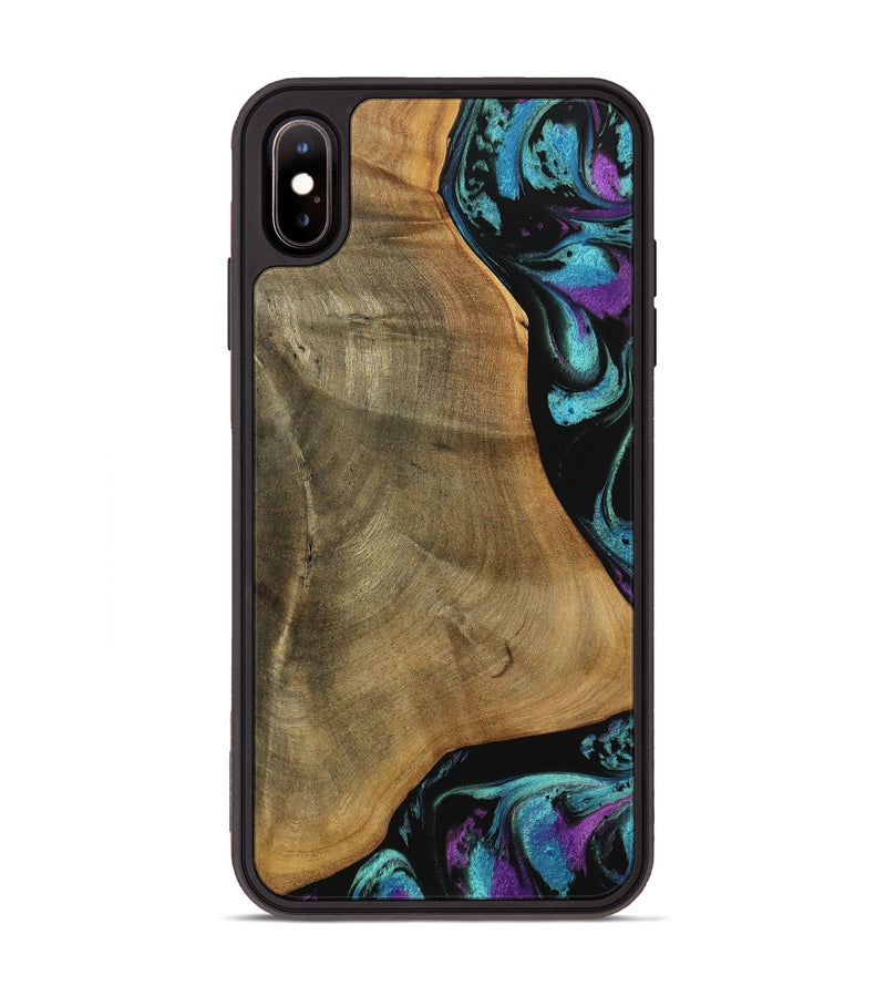 iPhone Xs Max Wood Phone Case - Sula (Blue, 738218)