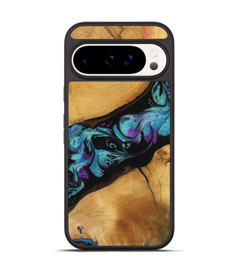 Pixel 9 Wood Phone Case - Sisile (Blue, 738265)