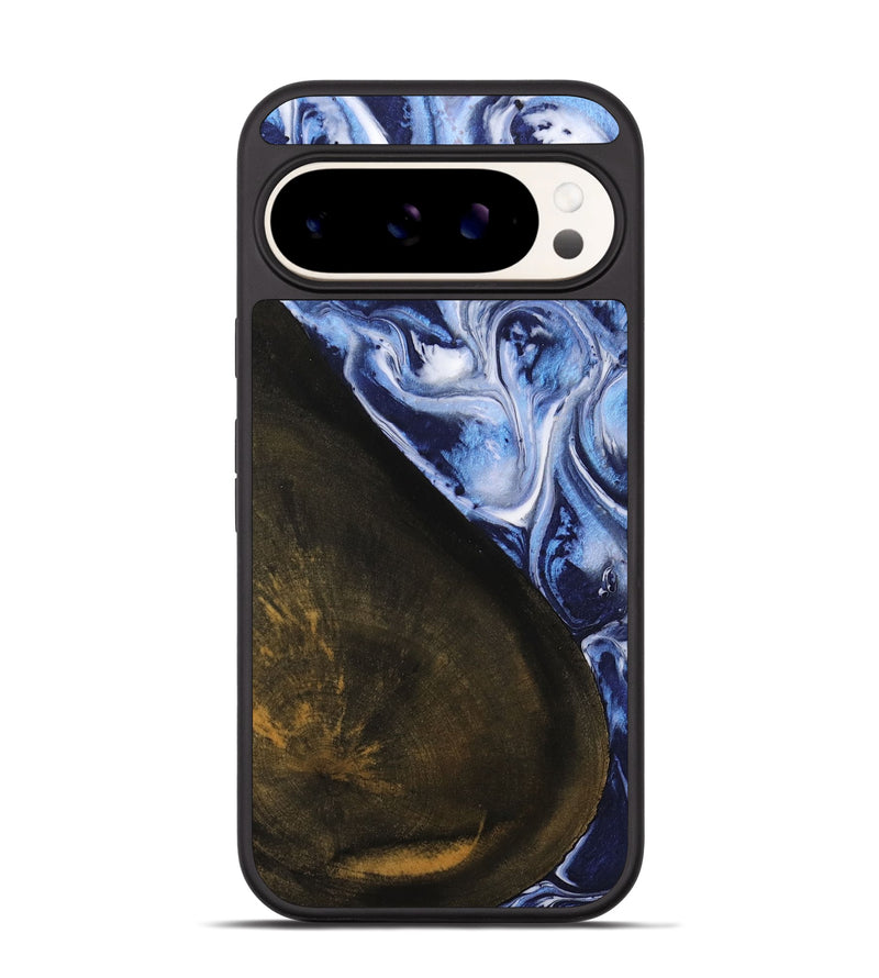 Pixel 9 Wood Phone Case - Marika (Blue, 738274)