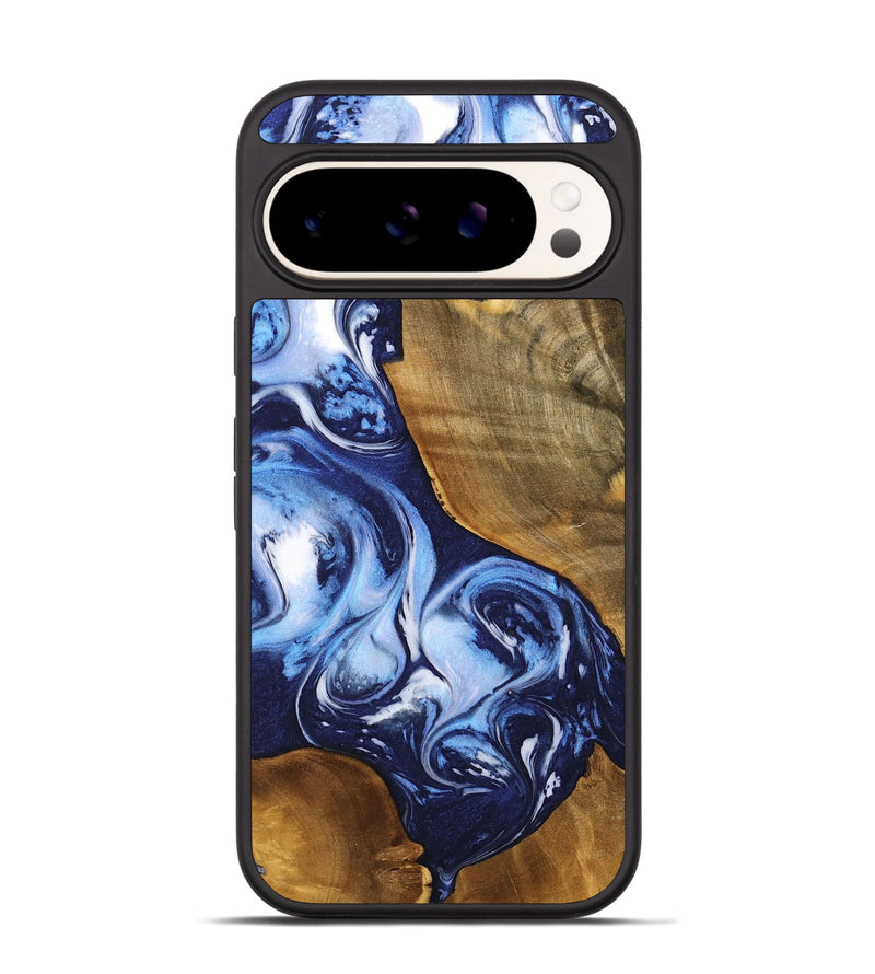 Pixel 9 Wood Phone Case - Aurora (Blue, 738275)