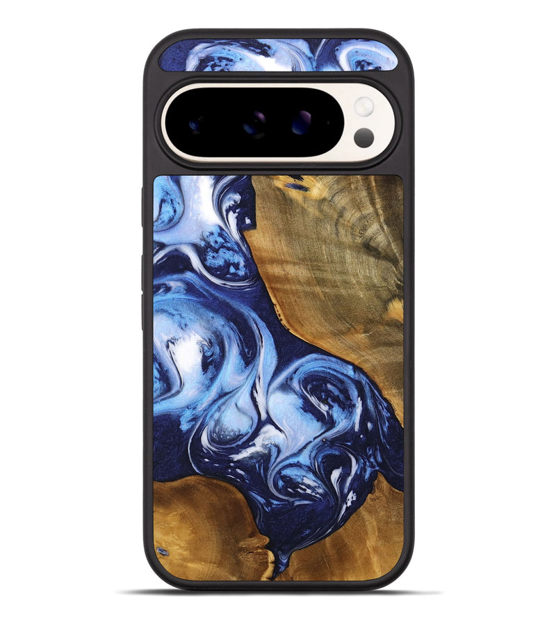 Pixel 9 Pro XL Wood Phone Case - Aurora (Blue, 738275)