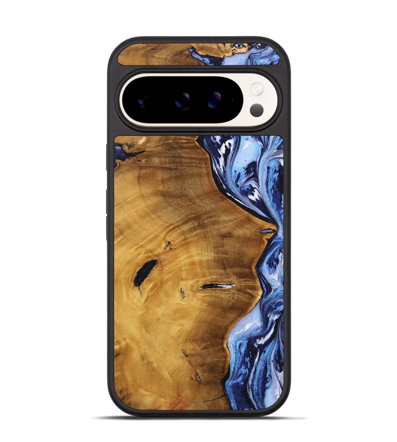 Pixel 9 Wood Phone Case - Aris (Blue, 738296)