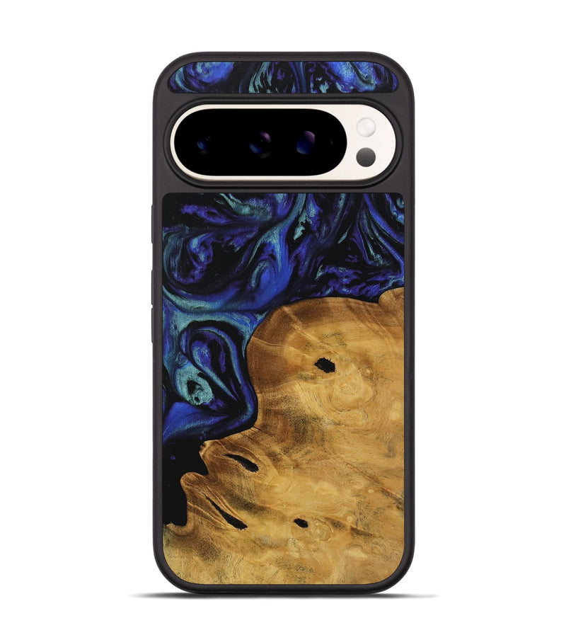 Pixel 9 Wood Phone Case - Adin (Blue, 738347)