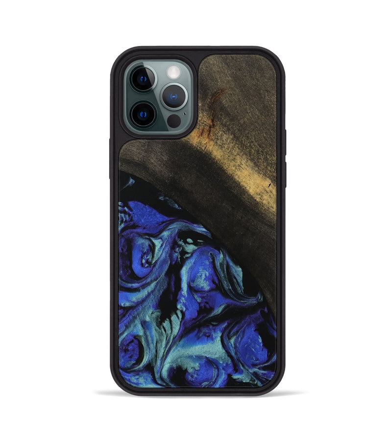 iPhone 12 Pro Wood Phone Case - Cherey (Blue, 738350)