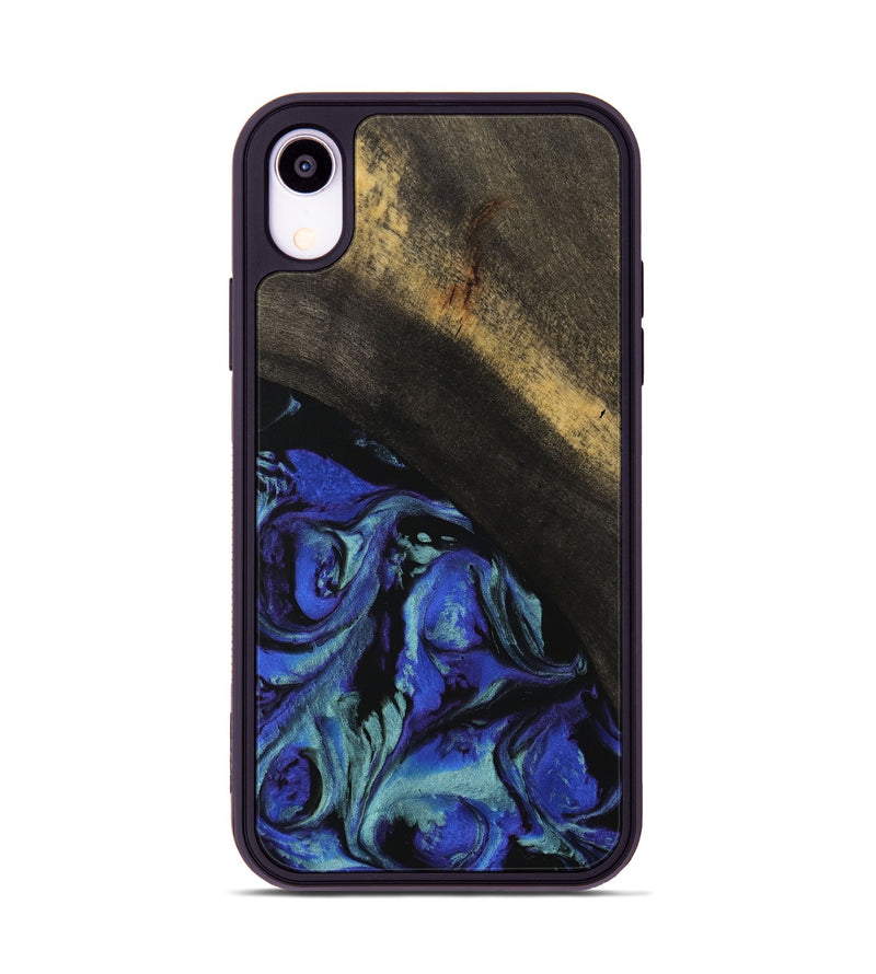 iPhone Xr Wood Phone Case - Cherey (Blue, 738350)