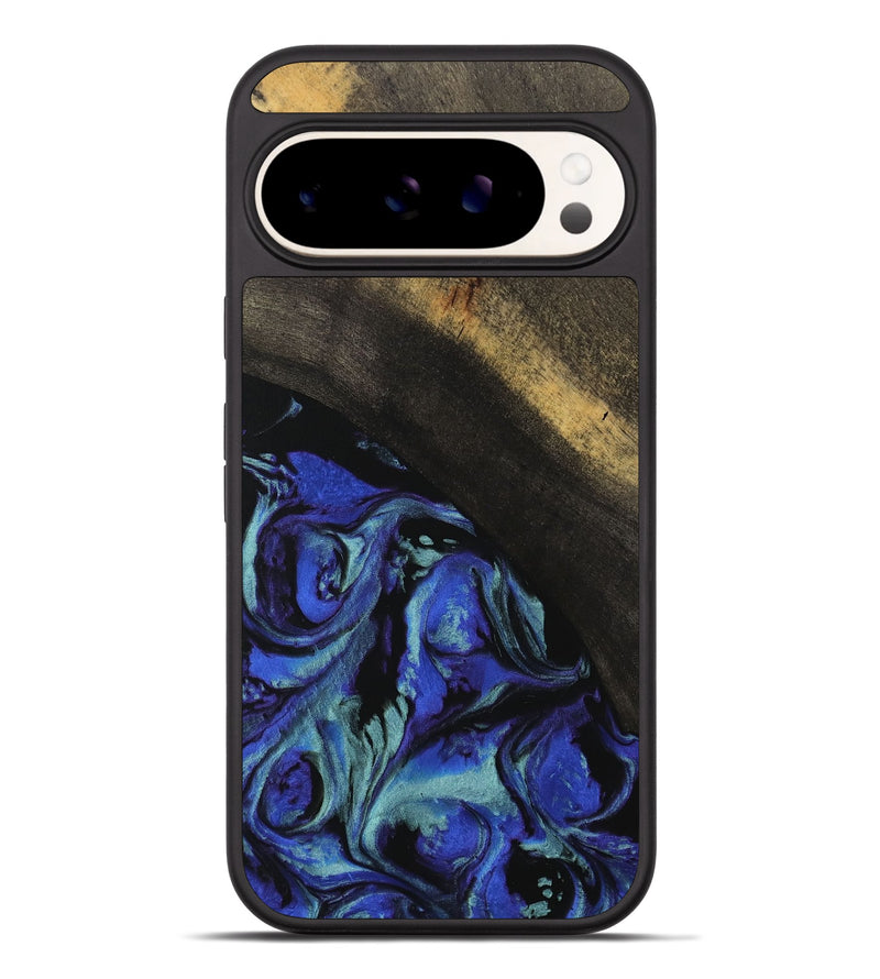 Pixel 9 Pro XL Wood Phone Case - Cherey (Blue, 738350)